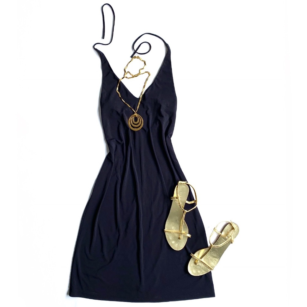 J. Crew Navy Halter Dress